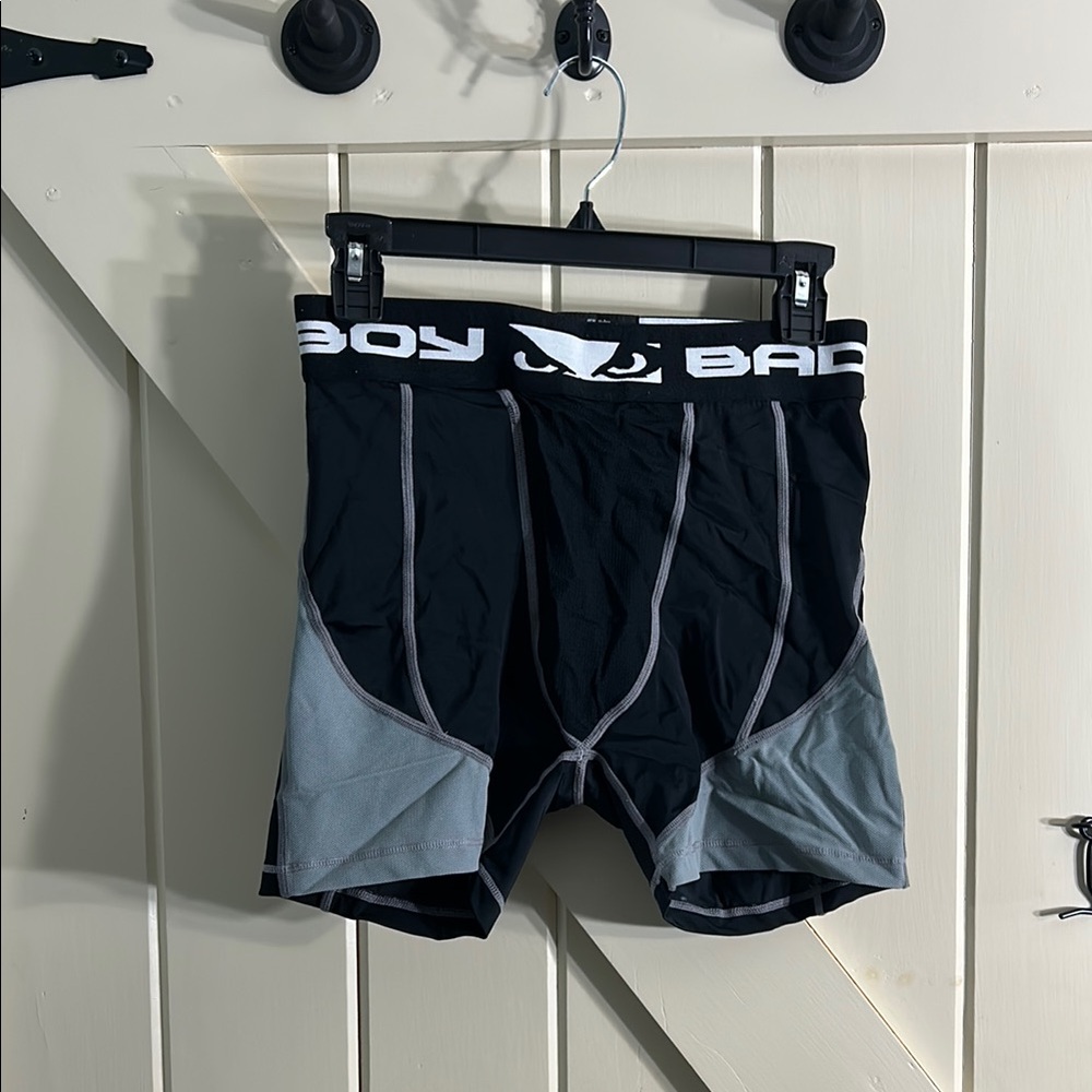 Bad Boy Men's Black and Gray MMA Boxer Briefs